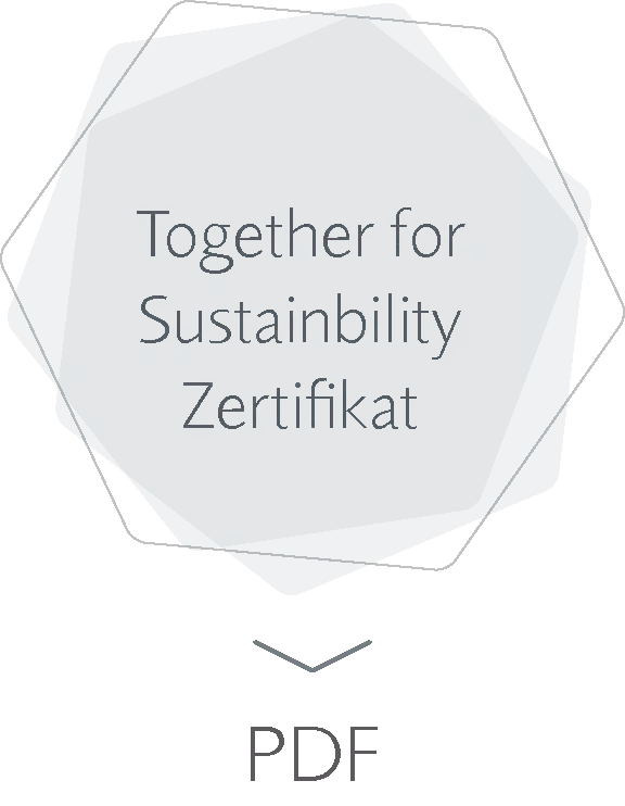 Together for Sustainbility Zertifikat